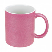 Кружка глиттер розовая