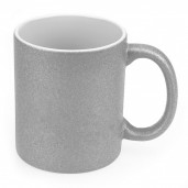 Кружка глиттер серебро