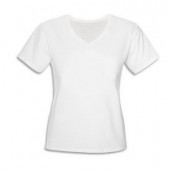 Фото на женской футболке V-ворот 2 ст.
